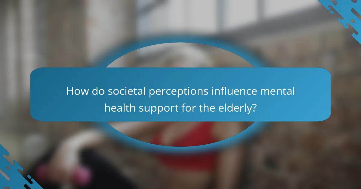 How do societal perceptions influence mental health support for the elderly?