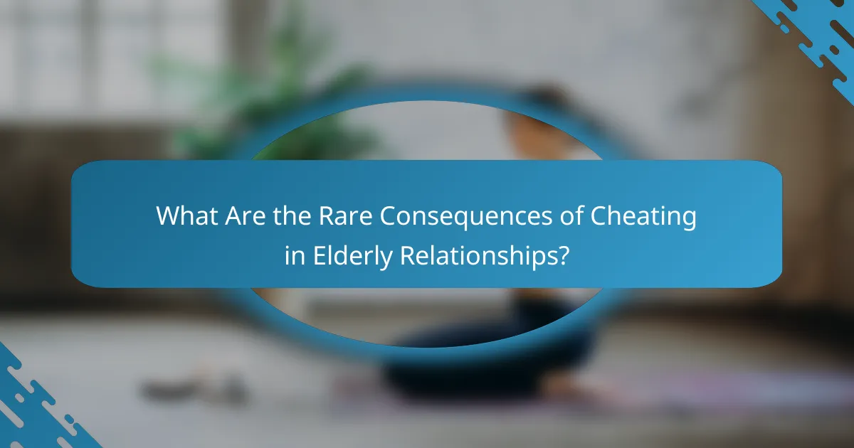 What Are the Rare Consequences of Cheating in Elderly Relationships?